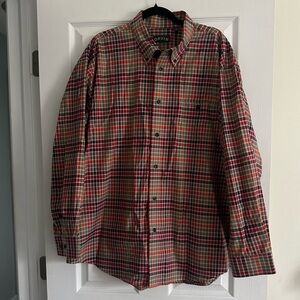 Size XXL Mens Vintage Orvis Heavyweight Single Pocket Flannel Plaid Button Shirt